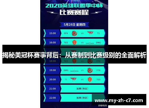 揭秘美冠杯赛事背后：从赛制到比赛级别的全面解析