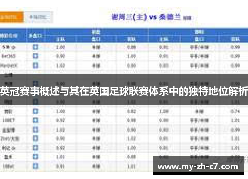英冠赛事概述与其在英国足球联赛体系中的独特地位解析